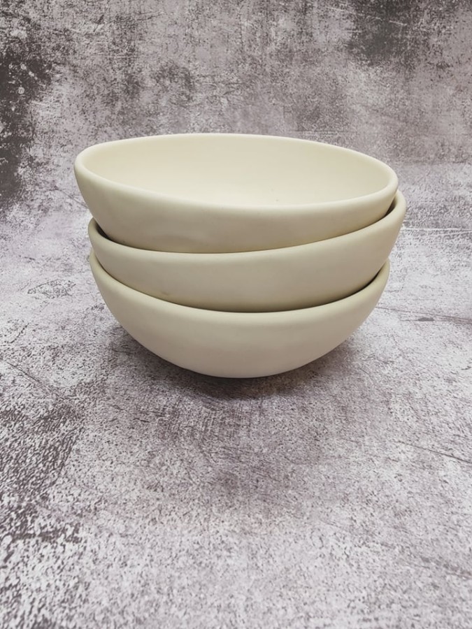 WHITE matte bowl