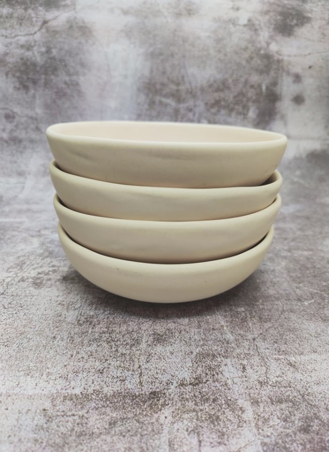 WHITE matt small bowl