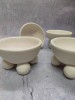 WHITE ceramic container 